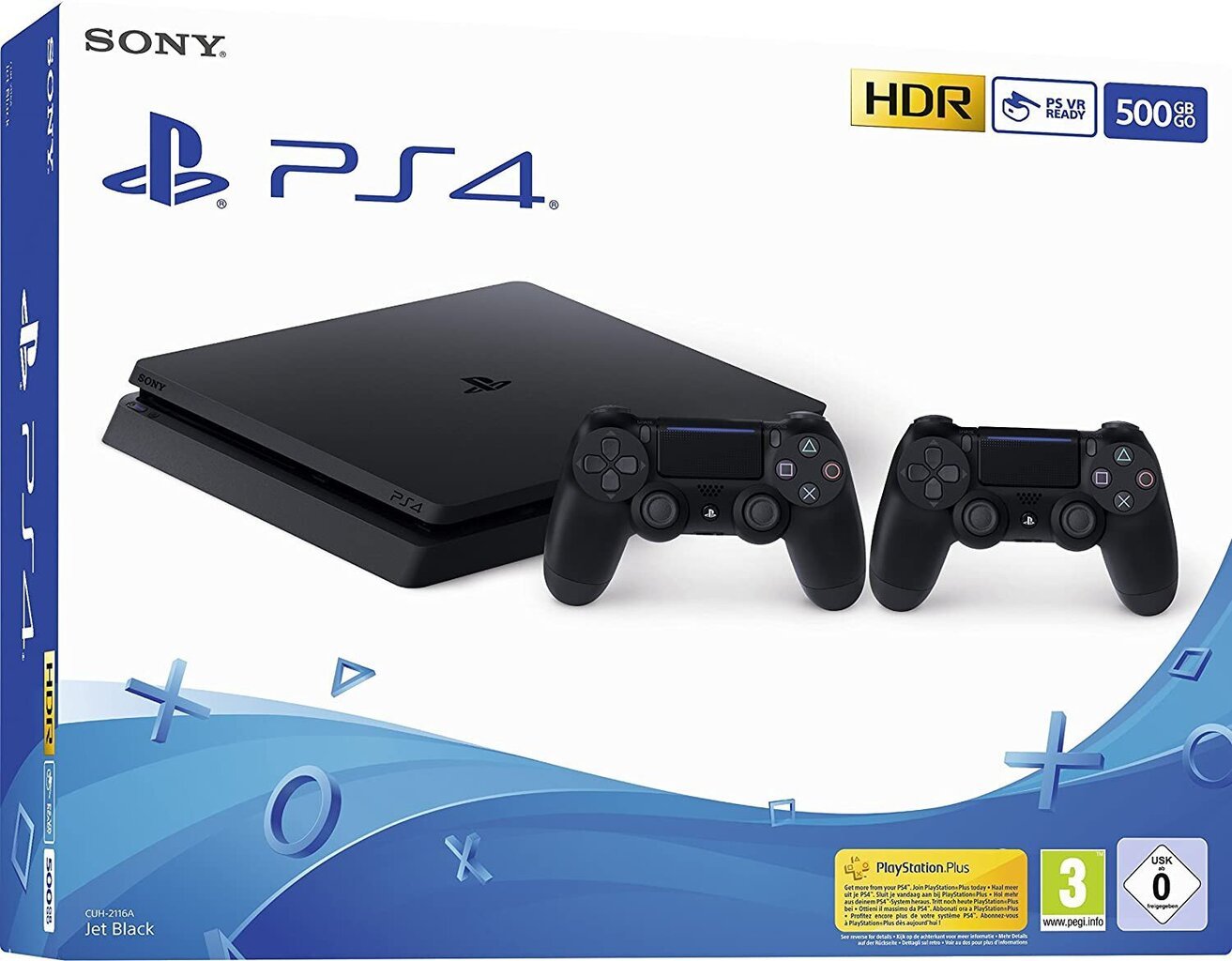 Игровая приставка Sony PlayStation 4 Slim 500GB with Extra Dualshock 4  Controller - Black (EU) (PS4) цена | pigu.lt