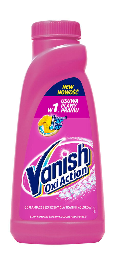 Skalbinių dėmių šalinimo gelis Vanish Oxi Action, 500 ml. kaina ir informacija | Skalbimo priemonės | pigu.lt