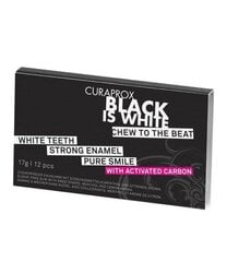 Отбеливающая жевательная резинка Curaprox Black is White N12 17 г цена и информация | Зубные щетки, пасты | pigu.lt