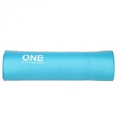 коврик для йоги One Fitness YM30 183x61x1 см, синий цена и информация | Коврики для йоги, фитнеса | pigu.lt