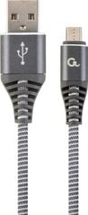 Кабель USB Gembird USB-A - microUSB (CC-USB2B-AMmBM-2M-WB2) 2 м Серый цена и информация | Кабели и провода | pigu.lt