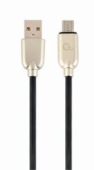 Gembird USB Male - Micro USB Male Premium spiralinis metalas 1m Metallic pilkas kaina ir informacija | Kabeliai ir laidai | pigu.lt