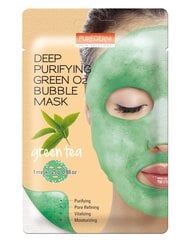 Глубоко очищающая пенящаяся маска для лица Purederm Deep Purifying Green O2 Bubble, 25г цена и информация | Маски для лица, патчи для глаз | pigu.lt