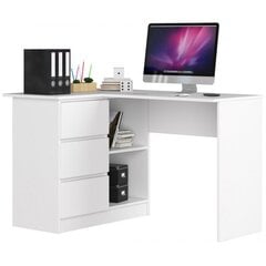 Rašomasis stalas NORE B16, kairinis, baltas kaina ir informacija | Kompiuteriniai, rašomieji stalai | pigu.lt