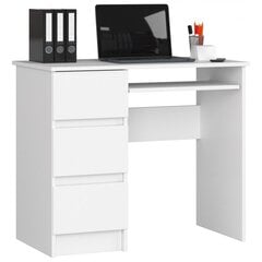 Rašomasis stalas NORE A6, kairinis, baltas kaina ir informacija | Kompiuteriniai, rašomieji stalai | pigu.lt