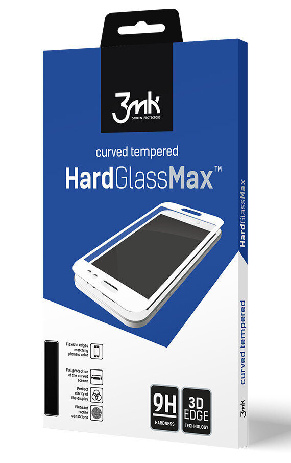 LCD apsauginis stikliukas 3MK Hard Glass Max Finger Print Samsung G973 S10 juodas kaina ir informacija | Apsauginės plėvelės telefonams | pigu.lt