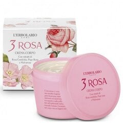 Крем для тела с экстрактом розы L'Erbolario 3 Rosa 200 мл цена и информация | Кремы, лосьоны для тела | pigu.lt