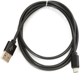 Omega kabelis microUSB Metalinis 1m, juodas kaina ir informacija | Kabeliai ir laidai | pigu.lt