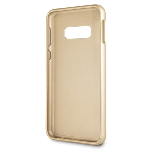 Telefono dėklas Guess GUHCS10LIGLGO S10e G970 gold hard case Iridescent цена и информация | Telefono dėklai | pigu.lt