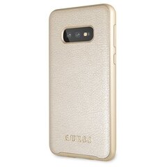 Guess GUHCS10LIGLGO Iridescent твердый задний чехол-крышка для Samsung Galaxy S10e (G970) Золотистый цена и информация | Чехлы для телефонов | pigu.lt