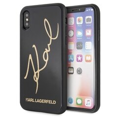 Karl Lagerfeld dėklas telefonui skirtas iPhone X / Xs , black kaina ir informacija | Telefono dėklai | pigu.lt