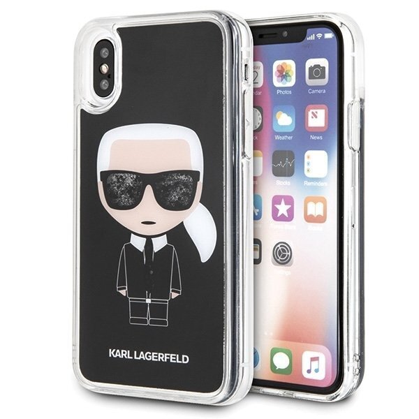 Karl Lagerfeld dėklas telefonui skirtas iPhone X / Xs, invisible, black kaina ir informacija | Telefono dėklai | pigu.lt