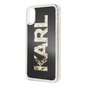 Telefono dėklas Karl Lagerfeld KLHCPXKAGBK iPhone X/Xs black Karl logo Glitter kaina ir informacija | Telefono dėklai | pigu.lt