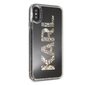 Telefono dėklas Karl Lagerfeld KLHCPXKAGBK iPhone X/Xs black Karl logo Glitter kaina ir informacija | Telefono dėklai | pigu.lt