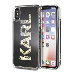 Чехол для телефона Karl Lagerfeld KLHCPXKAGBK iPhone X/Xs black Karl logo Glitter цена и информация | Чехлы для телефонов | pigu.lt