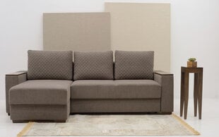 Мягкий угловой диван Lauksva Jona, коричневый цена и информация | Угловые диваны | pigu.lt