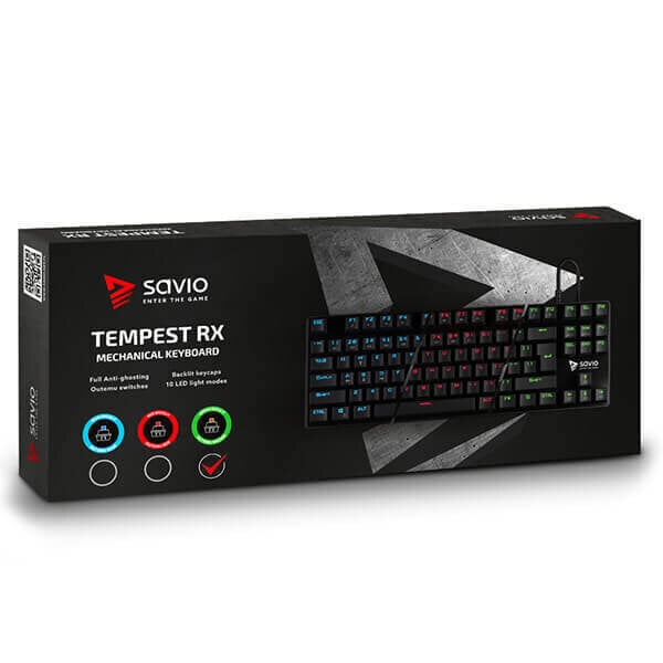 Savio Tempest RX Green kaina ir informacija | Klaviatūros | pigu.lt