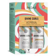 Garbanotų plaukų priežiūros rinkinys Inoar Divine Curls Duo Kit: šampūnas, 250 ml + kondicionierius, 250 ml цена и информация | Шампуни | pigu.lt