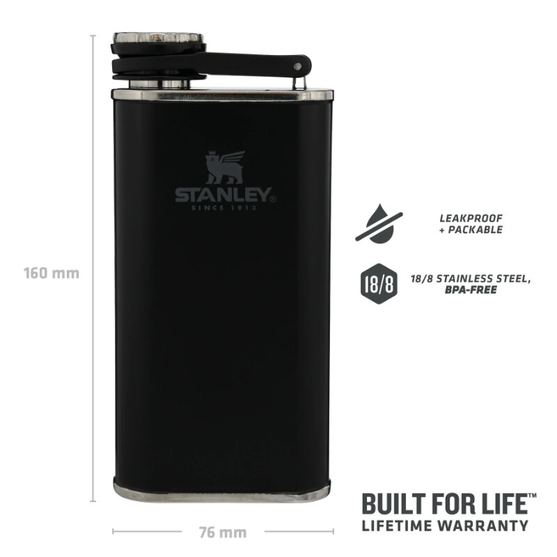 Gertuvė Stanley Classic 0,23 l juoda цена и информация | Gertuvės | pigu.lt