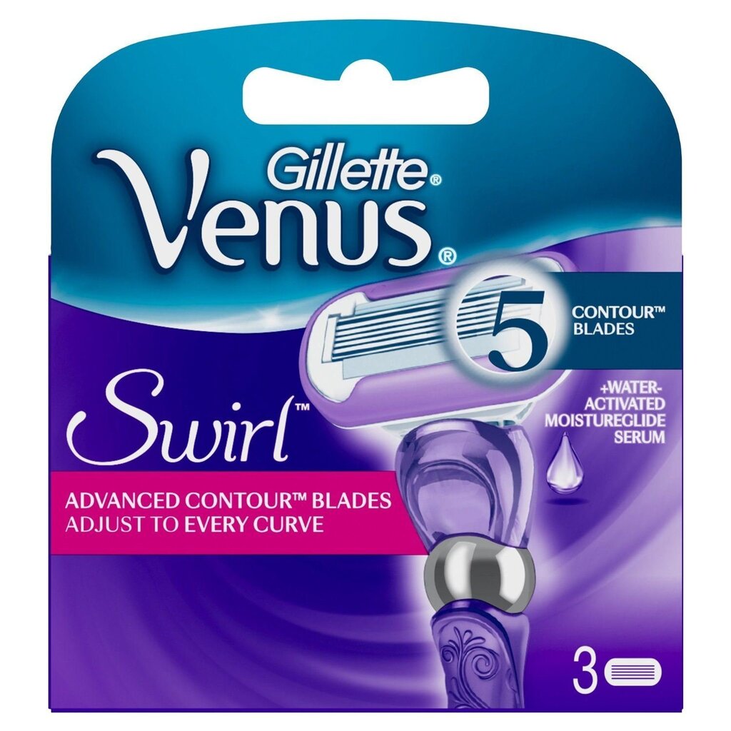 Skustuvo galvutės moterims Gillette Venus Swirl , 3 vnt цена и информация | Skutimosi priemonės ir kosmetika | pigu.lt