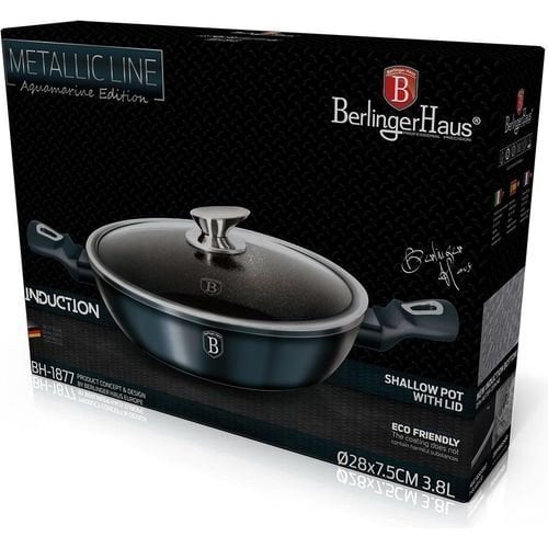 Berlinger Haus Metallic Line Aquamarine puodas, 3,8 l kaina ir informacija | Puodai, greitpuodžiai | pigu.lt