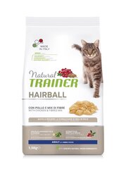 Trainer Natural Cat Hairball chicken для кошек от формирования волосяных шариков с курицей 1,5кг цена и информация | Сухой корм для кошек | pigu.lt