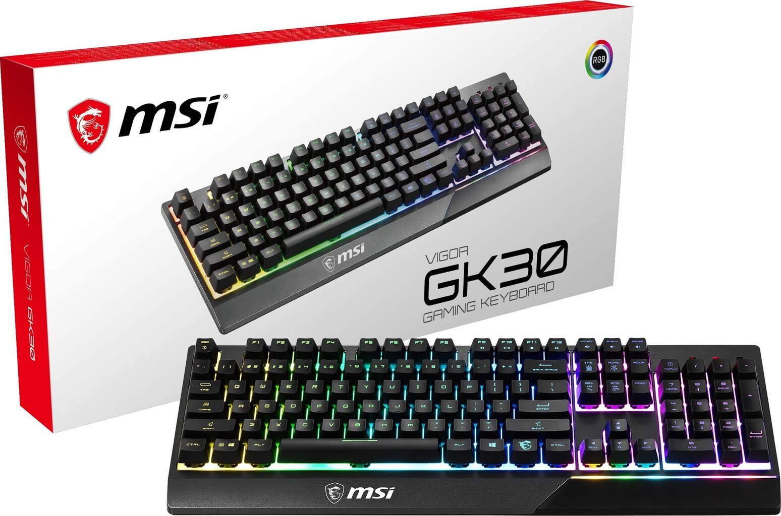 MSI Vigor GK30 kaina ir informacija | Klaviatūros | pigu.lt