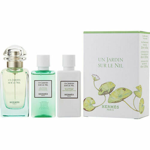 Rinkinys Hermes Un Jardin Sur Le Nil​​​​​​​ moterims: tualetinis vanduo EDT, 50 ml + kūno losjonas, 40 ml + dušo želė, 40ml цена и информация | Kvepalai moterims | pigu.lt