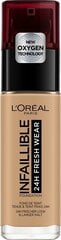 Makiažo pagrindas Loreal Paris Infallible 24h Fresh 30 ml, 260 Golden Sun kaina ir informacija | Makiažo pagrindai, pudros | pigu.lt