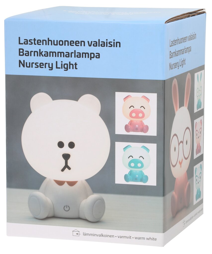 Naktinė lemputė Zuikis, mėlyna kaina ir informacija | Vaikiški šviestuvai | pigu.lt