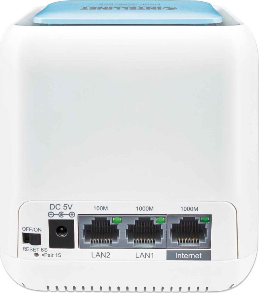 Viso namų tinklo AC1200 dviejų juostų Giga LAN namų WiFi sistema Intellinet kaina ir informacija | Maršrutizatoriai (routeriai) | pigu.lt