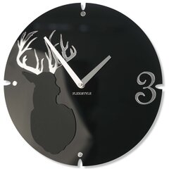 Sieninis laikrodis Elnias. Juodas цена и информация | Часы | pigu.lt