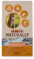 Iams Naturally suaugusioms katėms su Šiaurės Atlanto lašiša ir ryžiais, 2.7 kg kaina ir informacija | Sausas maistas katėms | pigu.lt