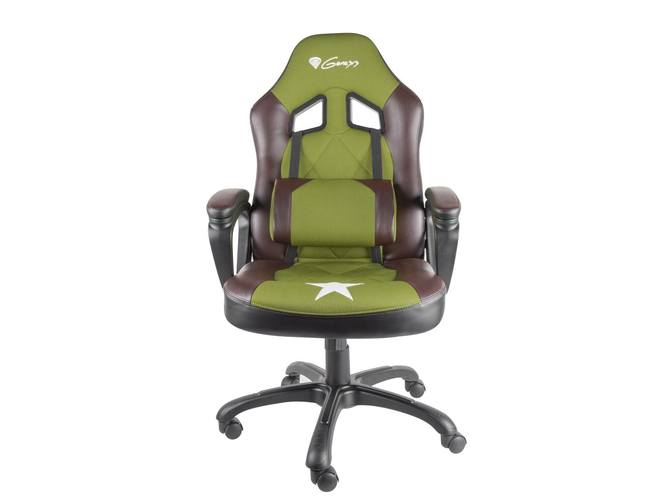 Žaidimų kėdė Genesis Nitro 330, žalia/ruda цена и информация | Biuro kėdės | pigu.lt