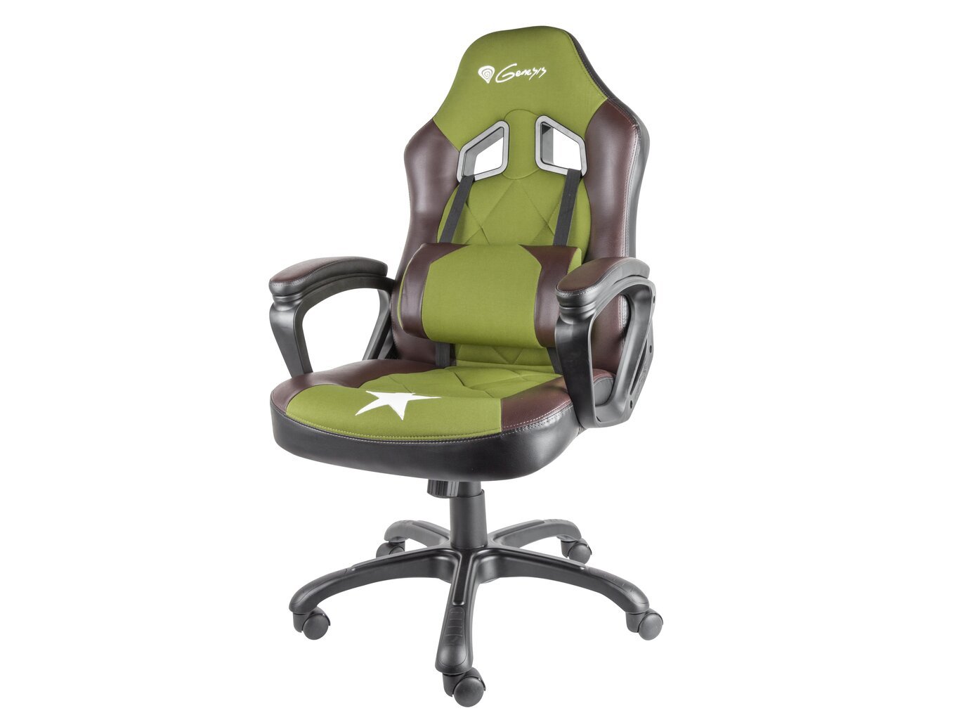 Žaidimų kėdė Genesis Nitro 330, žalia/ruda kaina ir informacija | Biuro kėdės | pigu.lt