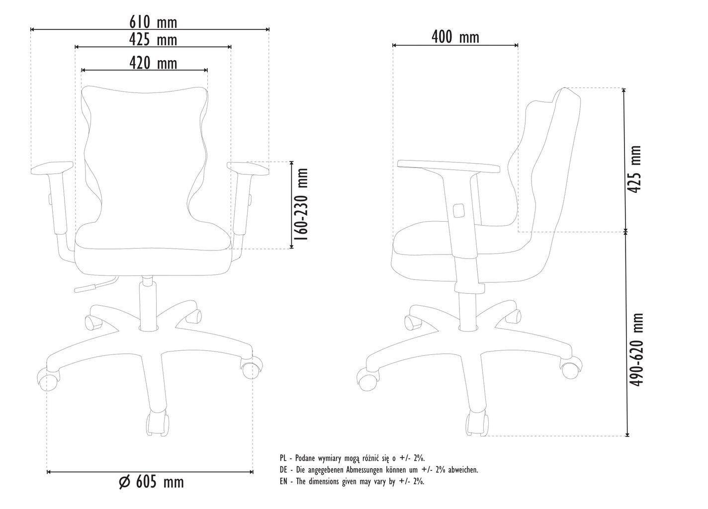 Biuro kėdė Entelo Good Chair Uni AT33, pilka/juoda kaina ir informacija | Biuro kėdės | pigu.lt