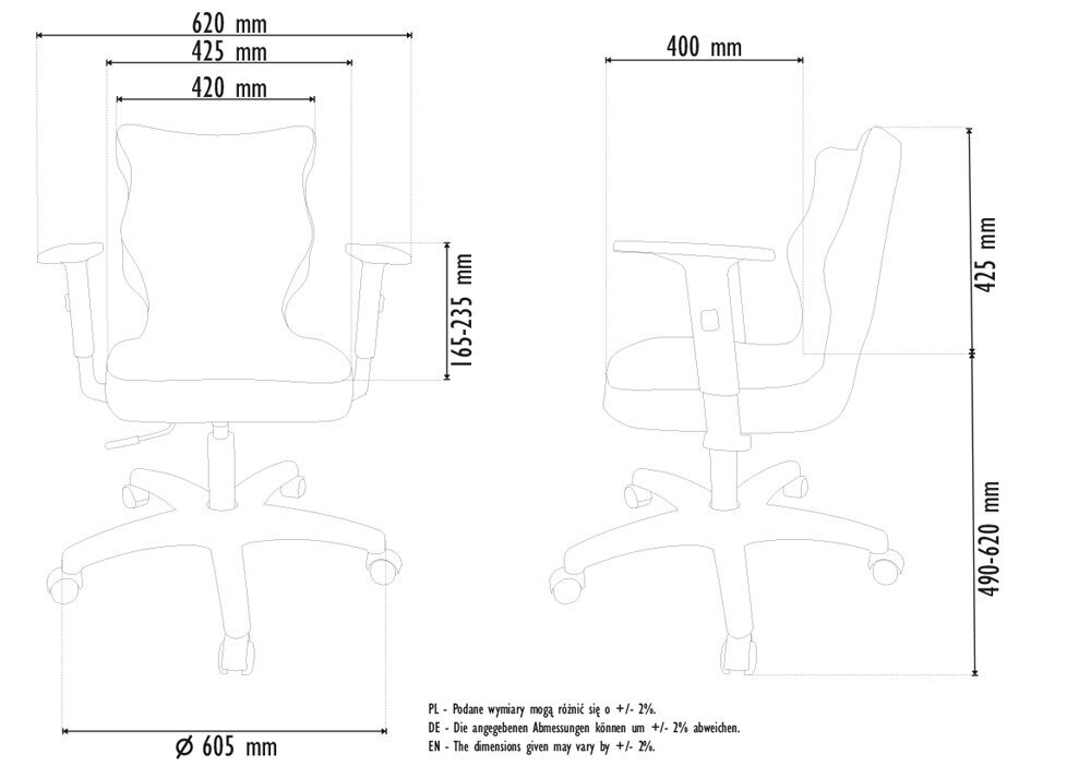 Ergonominė biuro kėdė Entelo Uni, pilka kaina ir informacija | Biuro kėdės | pigu.lt