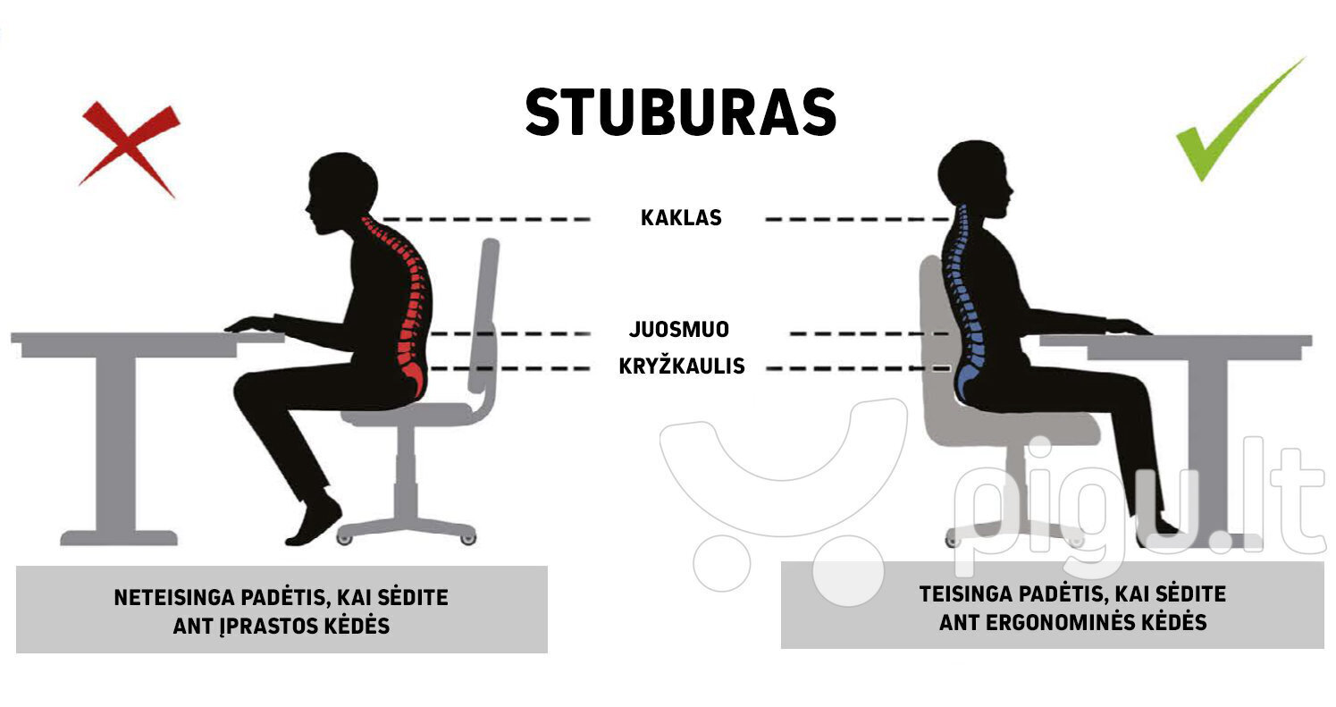 Ergonomiška vaikiška kėdė Entelo Good Chair Petit VS26 4, smėlio/juodos spalvos kaina ir informacija | Biuro kėdės | pigu.lt