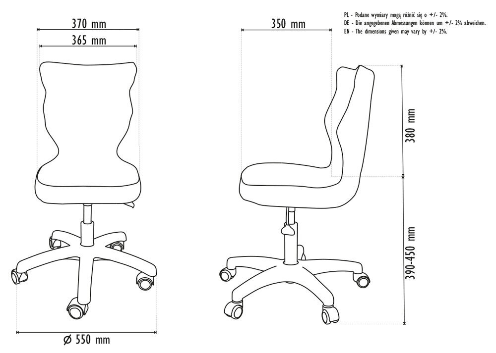 Ergonomiška vaikiška&nbsp;kėdė Entelo Good Chair Petit ST31 4, spalvota kaina ir informacija | Biuro kėdės | pigu.lt