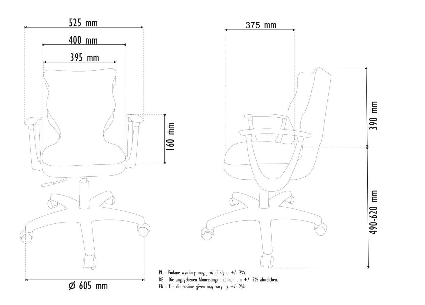 Biuro kėdė Entelo Good Chair Norm VS01 5, juoda/balta цена и информация | Biuro kėdės | pigu.lt