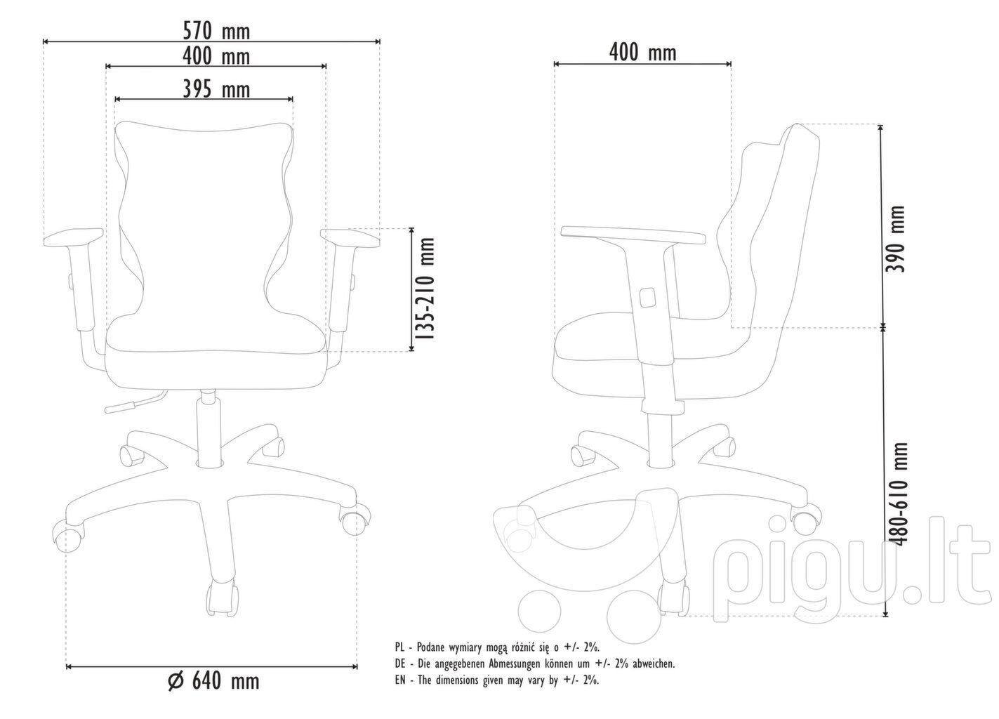 Ergonomiška vaikiška kėdė Entelo Good Chair Duo ST31, rožinė/spalvota цена и информация | Biuro kėdės | pigu.lt