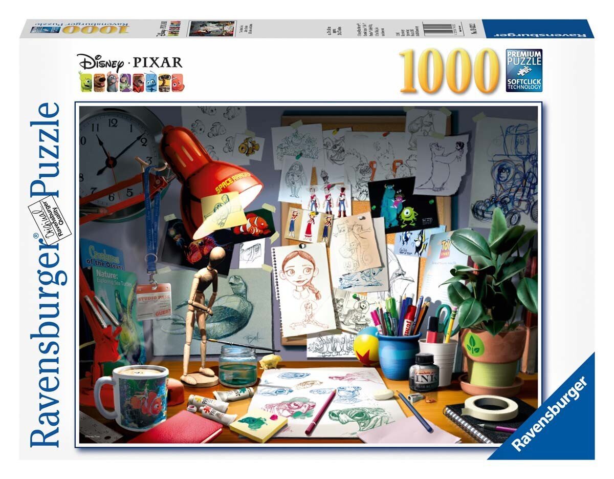 Dėlionė Ravensburger Disney Menininko stalas, 1000 det. kaina ir informacija | Dėlionės (puzzle) | pigu.lt
