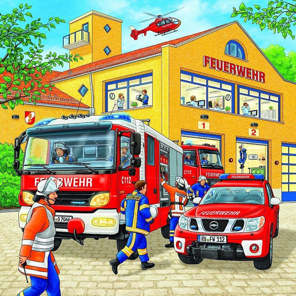 Dėlionė Ravensburger Fire Brigade Run, 3x49 d. kaina ir informacija | Dėlionės (puzzle) | pigu.lt