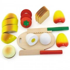 Деревянный набор нарезаемый завтрак Viga 2 доски, ножи цена и информация | Игрушки для малышей | pigu.lt