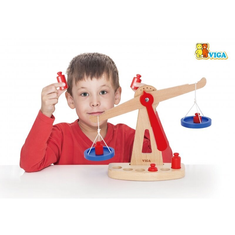 Žaislinės medinės svarstyklės Viga kaina ir informacija | Žaislai mergaitėms | pigu.lt