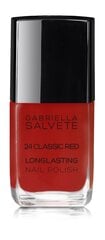Лак для ногтей Gabriella Salvete Longlasting Enamel 11 мл, 24 Classic Red цена и информация | Лаки, укрепители для ногтей | pigu.lt