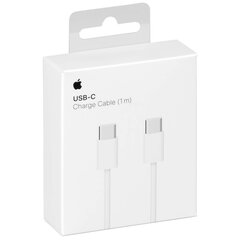 Apple MUF72ZM/A USB-C duomenų perdavimo, krovimo laidas 1m, Balta kaina ir informacija | Laidai telefonams | pigu.lt