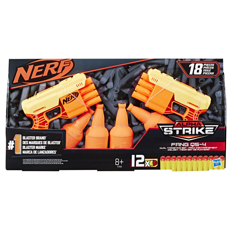 Šautuvų rinkinys Hasbro Nerf Alpha Strike Fang QS 4 kaina ir informacija | Žaislai berniukams | pigu.lt