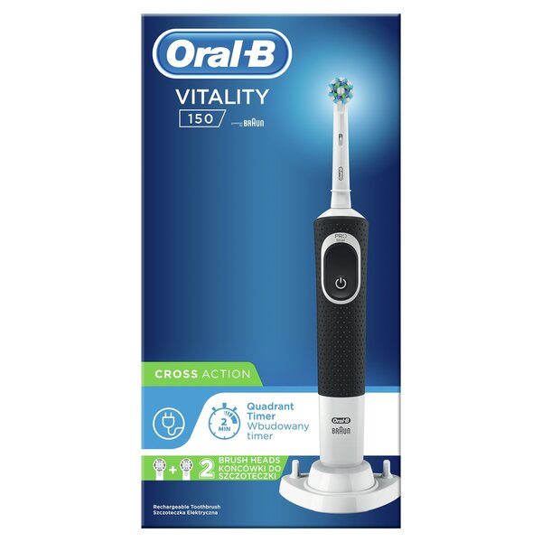 Braun Oral-B Vitality 150 Cross Action + 1 CrossAction antgalis kaina