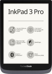 Pocketbook InkPad 3 Pro, Pilka kaina ir informacija | Elektroninių knygų skaityklės | pigu.lt